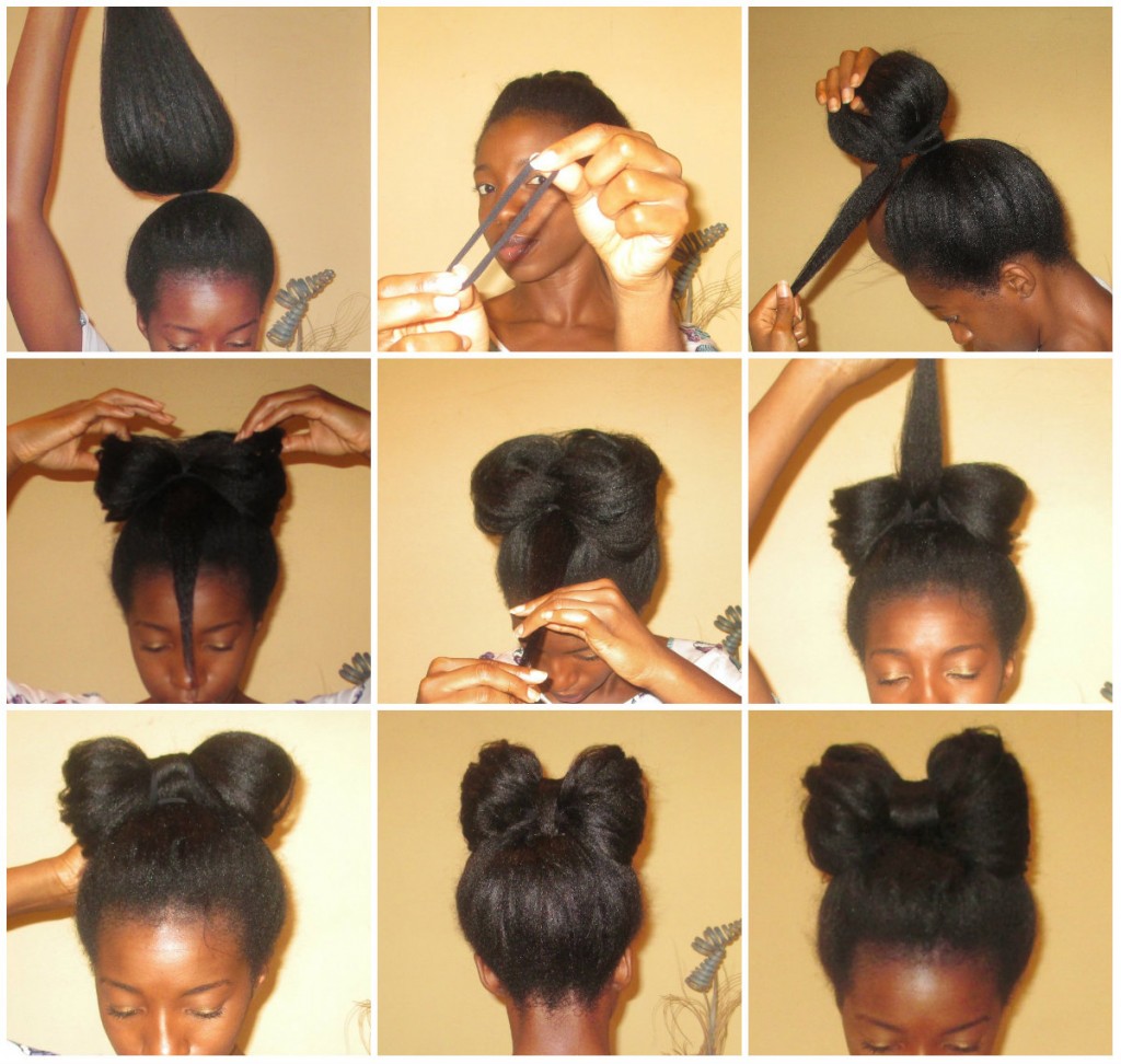 Bow Bun collage